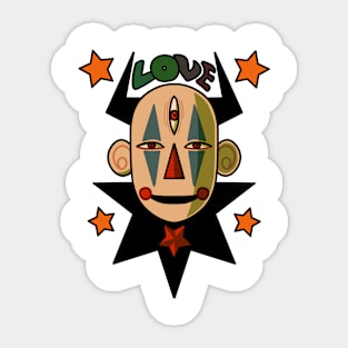 Alien Love Clown 666 Sticker